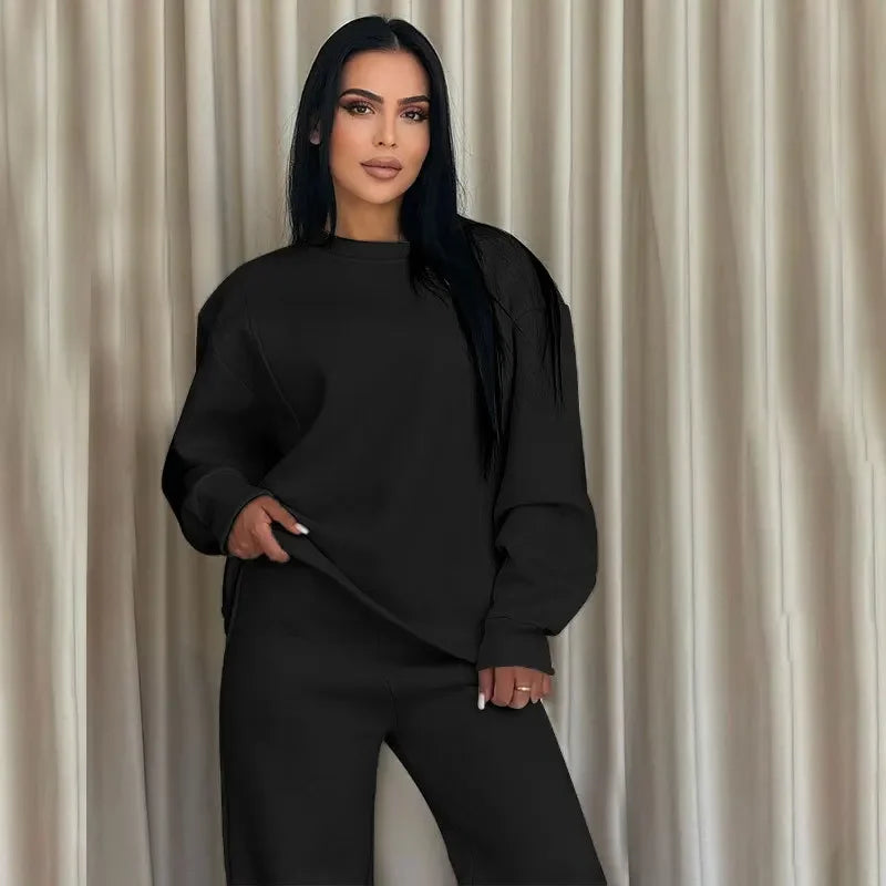 Loose Fit Women's Fashion Casual Bell Bottom Suit