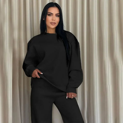 Loose Fit Women's Fashion Casual Bell Bottom Suit