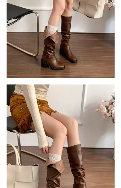 Classic Cowboy Knight Boots