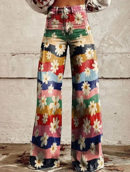 Casual Thin Fit Bell-Bottom Pants for Women