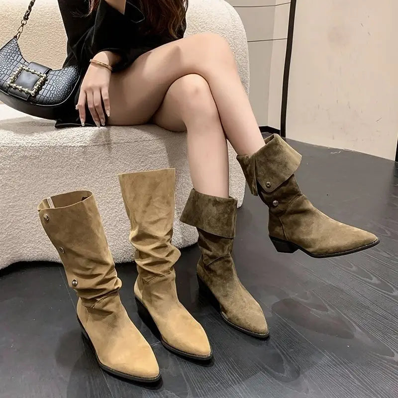 Classic Pointed-Toe Chelsea Boots