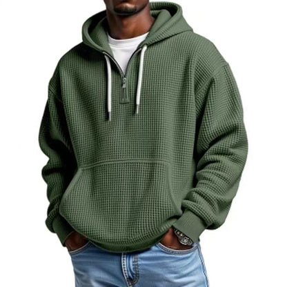 Effortless Street Waffle Hoodie for Men