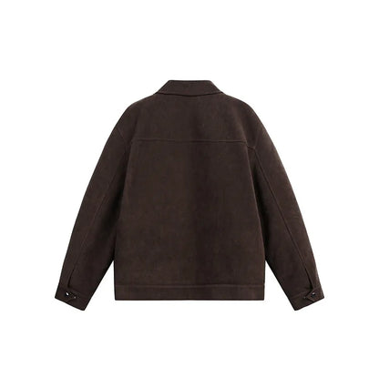 American Style Faux Suede Jacket Matte Finish