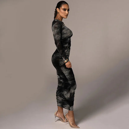 Elegant Casual Printed Maxi Dress for Women