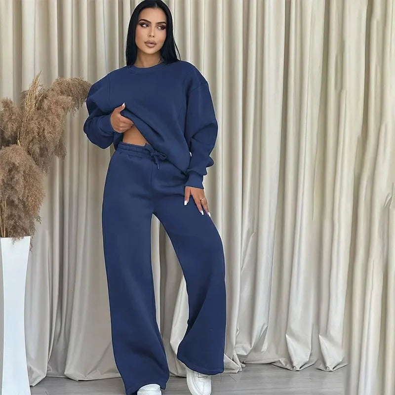 Loose Fit Women's Fashion Casual Bell Bottom Suit