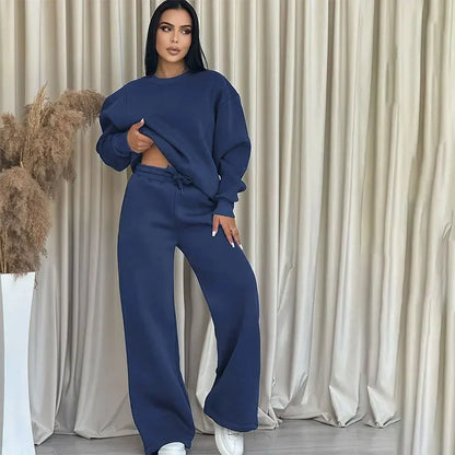 Loose Fit Women's Fashion Casual Bell Bottom Suit