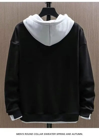 Trendy Patchwork Hoodie – Urban Fashion Pullover