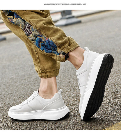 Man Sneakers Hidden Heels Elevator Shoes Breathable Heighten