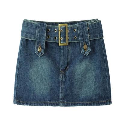 Kiara | Low Waist Denim Skirts
