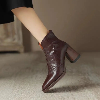 Women’s Pointed-Toe Ankle Boots with Side Zip