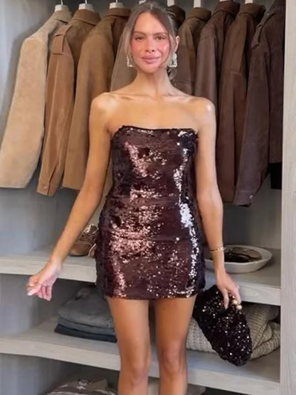 Elegant Sleeveless Backless Vest Hip Package Maxi Skirts Suit