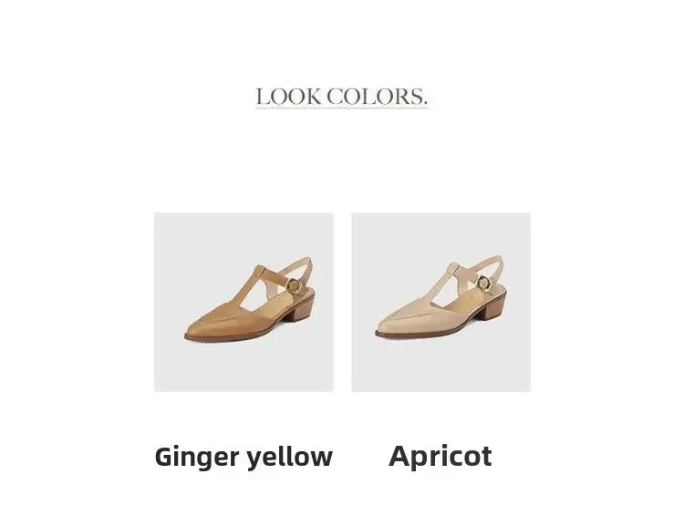 Alluring Pointed-Toe Leather Sandals