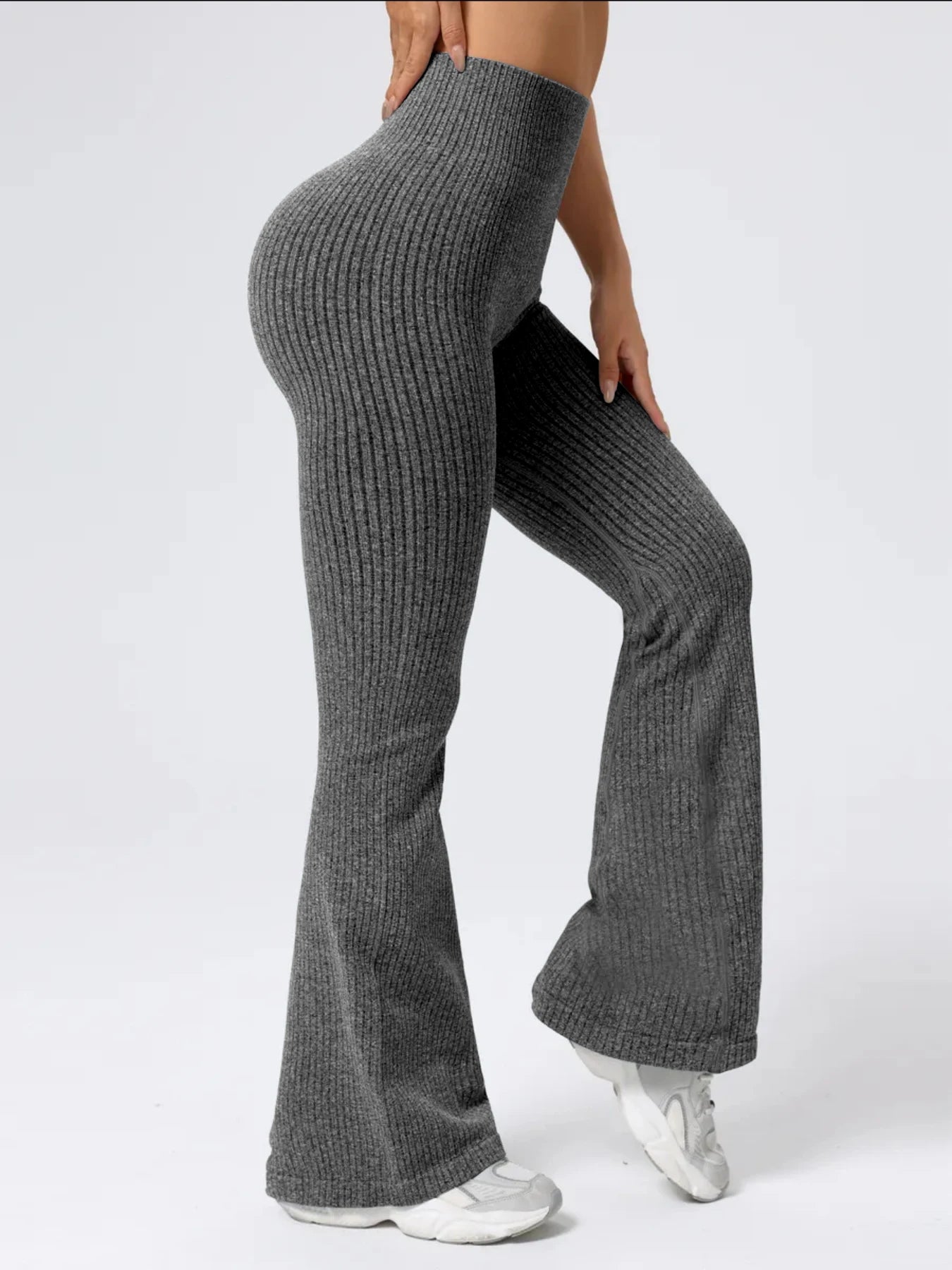 High-Waisted Bell-Bottom Yoga Pants – Autumn/Winter