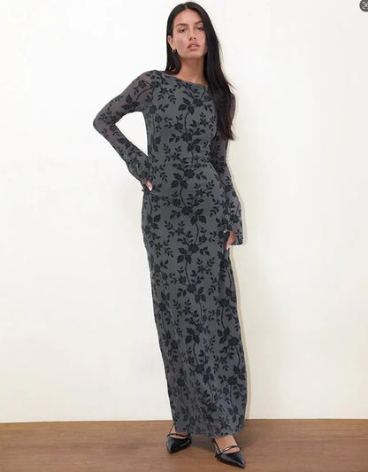 Elegant Velvet Wrap Bodycon Evening Gown