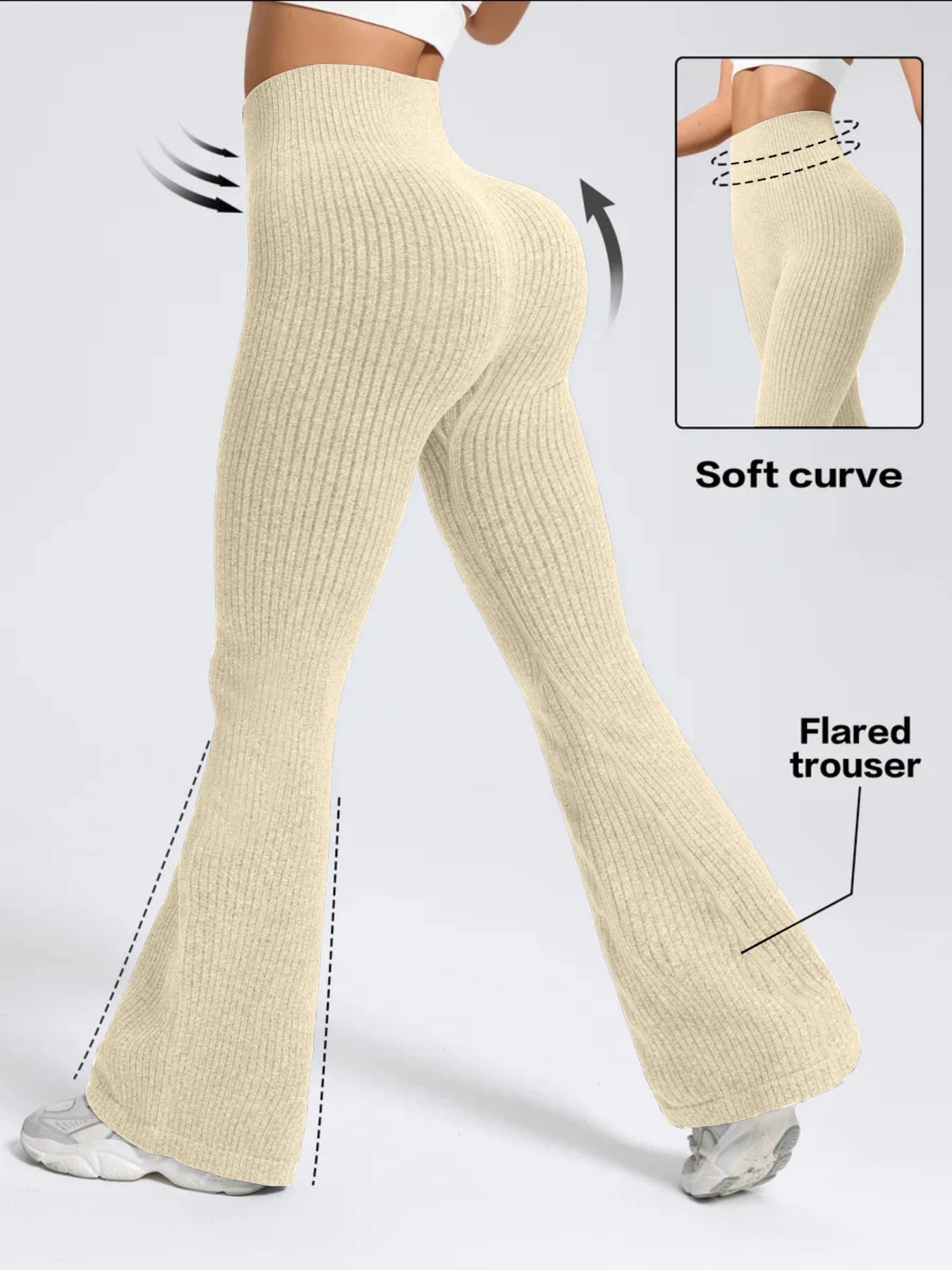 High-Waisted Bell-Bottom Yoga Pants – Autumn/Winter
