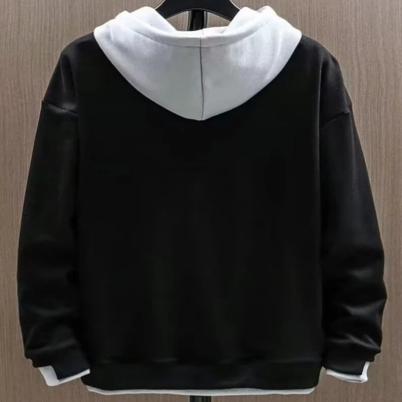 Trendy Patchwork Hoodie – Urban Fashion Pullover