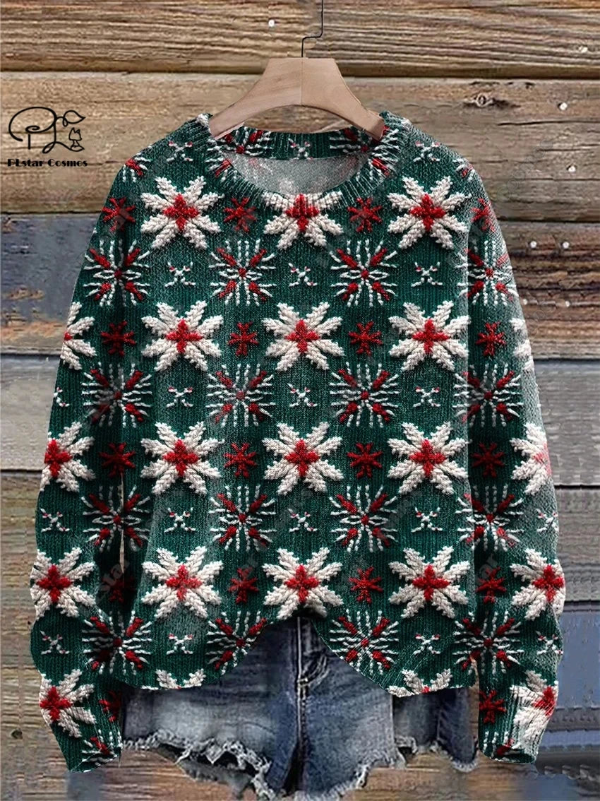 Santa & Snowflake Christmas Sweater