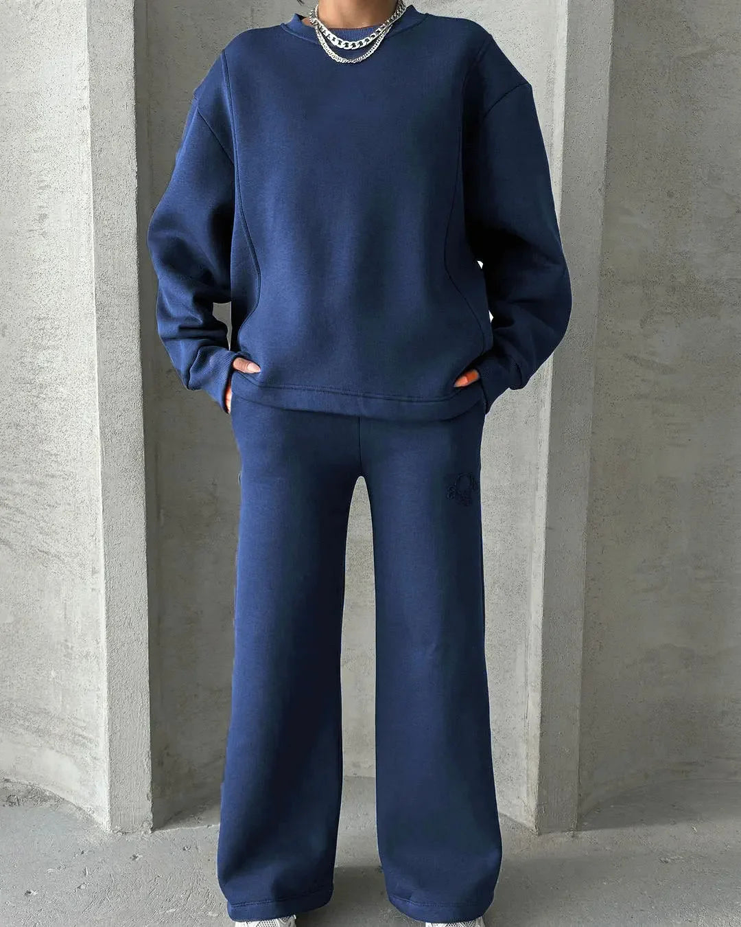 Loose Fit Women's Fashion Casual Bell Bottom Suit