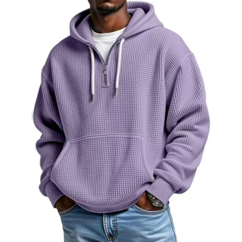 Effortless Street Waffle Hoodie for Men