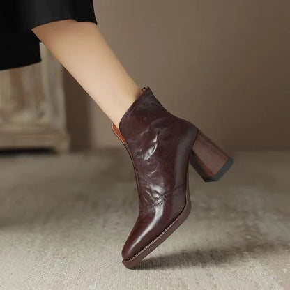Women’s Pointed-Toe Ankle Boots with Side Zip