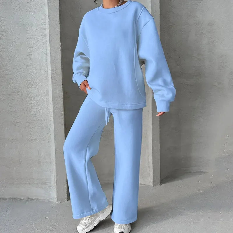 Loose Fit Women's Fashion Casual Bell Bottom Suit