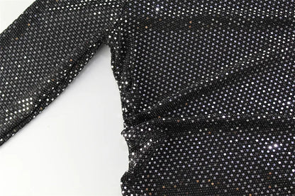 Modern Elegance Women’s Slim Fit Sequin Long Dress