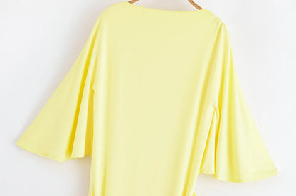 Sophisticated Yellow Backless Evening Dress