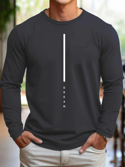 Dream Stripe Print Teddy Fleece Lined Sweatshirt