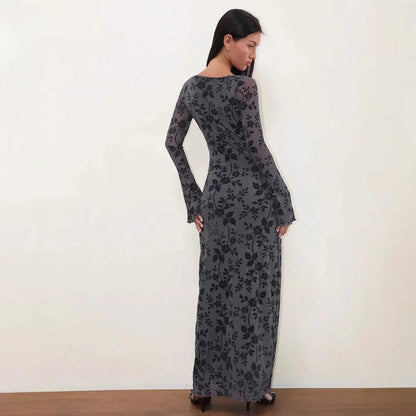 Elegant Velvet Wrap Bodycon Evening Gown