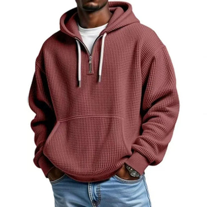Effortless Street Waffle Hoodie for Men
