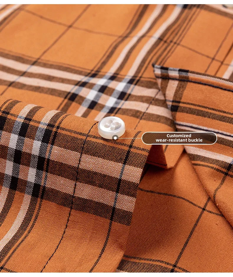 Relaxed Fit Summer Plaid Shirt for Men