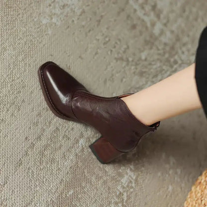 Women’s Pointed-Toe Ankle Boots with Side Zip