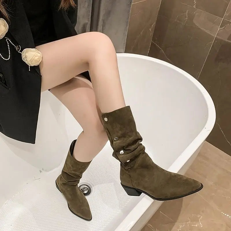 Classic Pointed-Toe Chelsea Boots